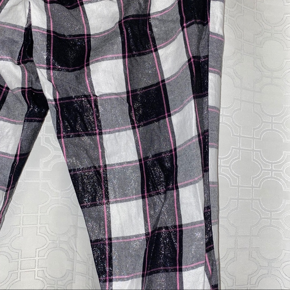 NWOT Victoria’s Secret cuffed plaid sparkly pjs - Picture 2 of 4